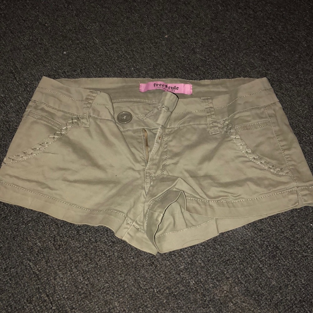 Army green cargo shorts